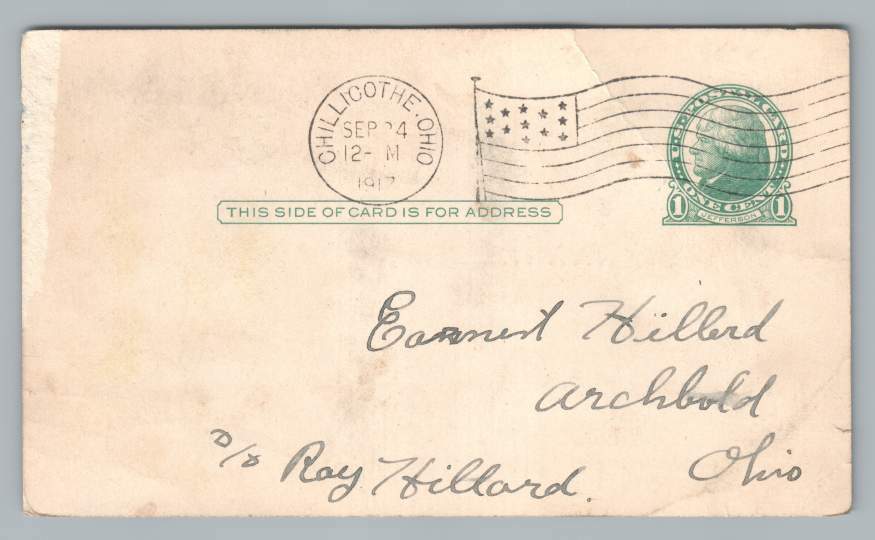 Camp Sherman Directions for Sending Soldiers Map CHILLICOTHE Ohio WWI