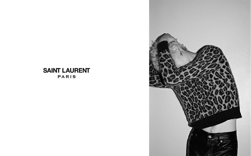 Saint Laurent Hedi Slimane FW15 Leopard Babycat Wool Sweater Knit