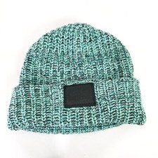 Love Your Melon Green Multi Cotton Knit Hat Womens One Size Beanie USA Made