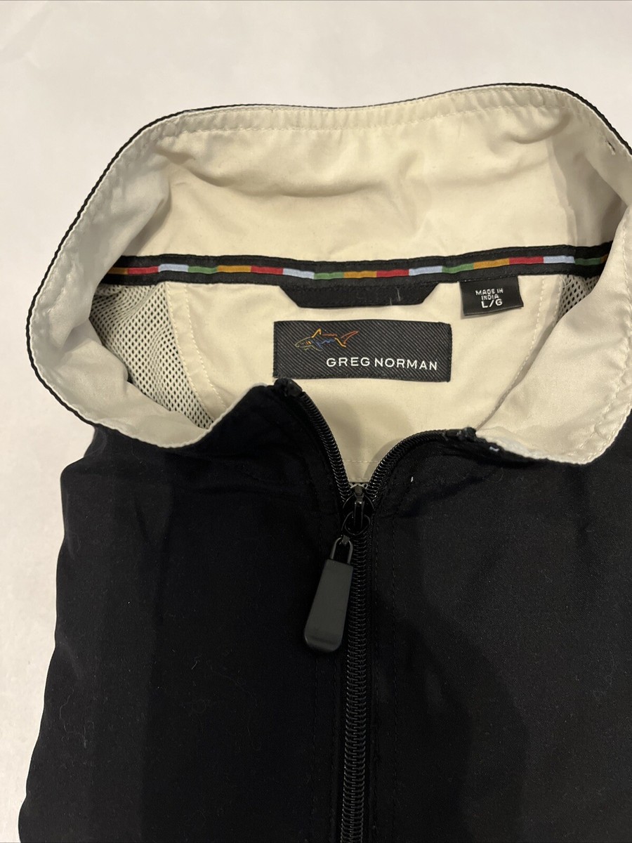 Greg Norman Vest Windbreaker Men's Large Golf Full Zip Vest B39