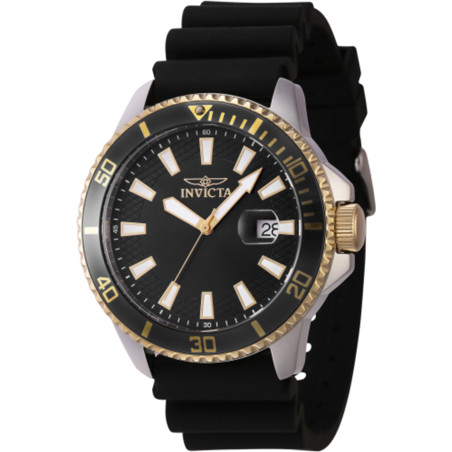 Мужские кварцевые часы Invicta Pro Diver с черным циферблатом 46132