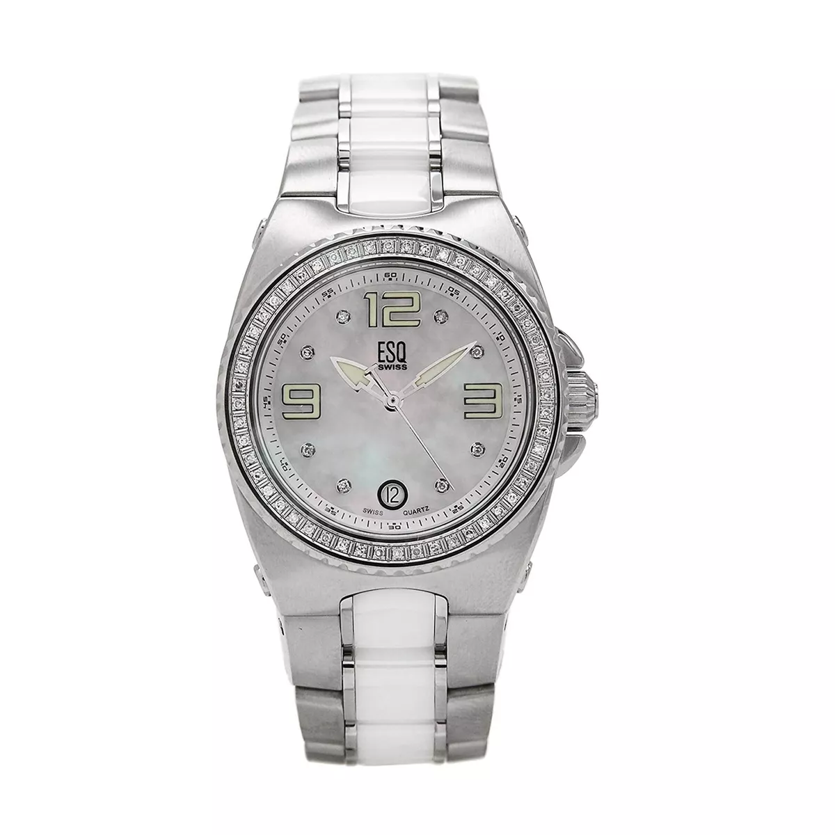 Esq movado white clearance watch