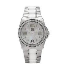 ESQ Movado Bali Steel White Ceramic MOP Dial Ladies Watch ES.05.3.14.5494S