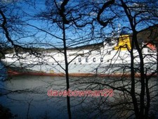 PHOTO  THE CAR CARRIER AUTOPREMIER MOORED IN THE RIVER FAL SEEN FROM THE TRELISS