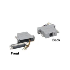 Kentek DB25 25Pin Male to RJ-45 Female Adapter Network Telecom to Serial Device