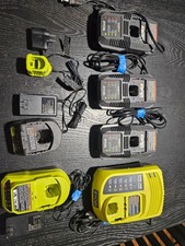 Lot of 7 Ryobi Chargers 18V High Capacity 18Volt Lithium Battery new/used