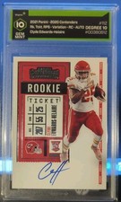 Clyde Edwards-Helaire 2020 Panini Contenders Rookie Ticket RC Auto 112 Degree 10