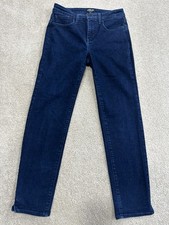 NYDJ Curves 360 Jeans Women  s 2 Blue Cropped Straight Leg Denim Stretch Cotton