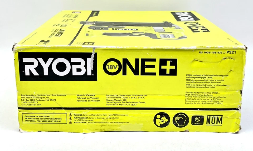 Clavadora Brad AirStrike inalámbrica calibre 18 V Ryobi ONE+ - Usada Foto 4 de 4