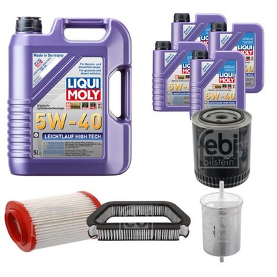 FEBI Inspektionspaket 9L LIQUI MOLY 5W-40 Leichtlauf High Tech für Audi A8 4E_