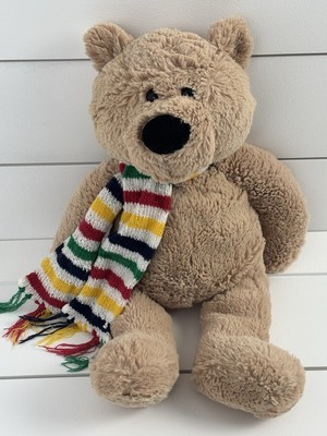 ANIMAL ADVENTURE Plush Teddy Bear Lovey Brown Stripe Scarf