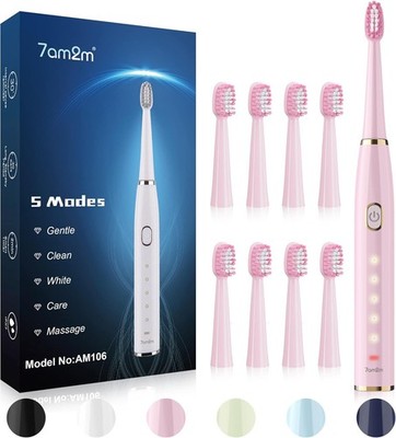 7AM2M Sonic Electric Toothbrush for Adults and Kids- High Power Rechargeable Too