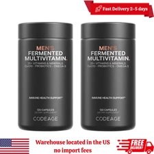 2 PACK Codeage Men's Fermented Multivitamin - 120 Capsules