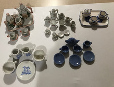 Miniature Porcelain Tea Set  Pitchers Lot Mixed Brands, Floral, Japan 40 Plus