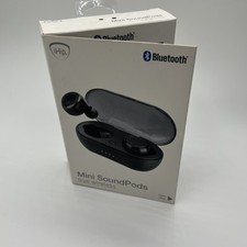iHip Mini SoundPods True Wireless Earbuds w/ Mic Black Bluetooth Headphones
