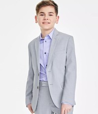 Calvin Klein Big Boys Slim Fit Stretch Suit Jacket, 8