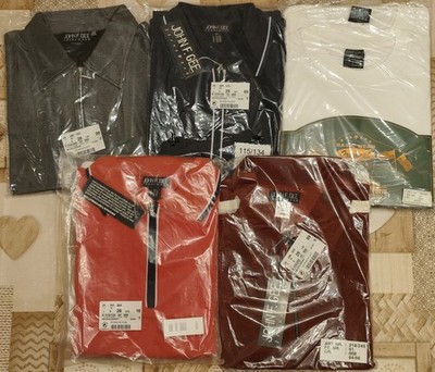 6 tlg. 4x John F. Gee Herren Poloshirt & 2x T-Shirt in Weiße Größe 64/66 Neu
