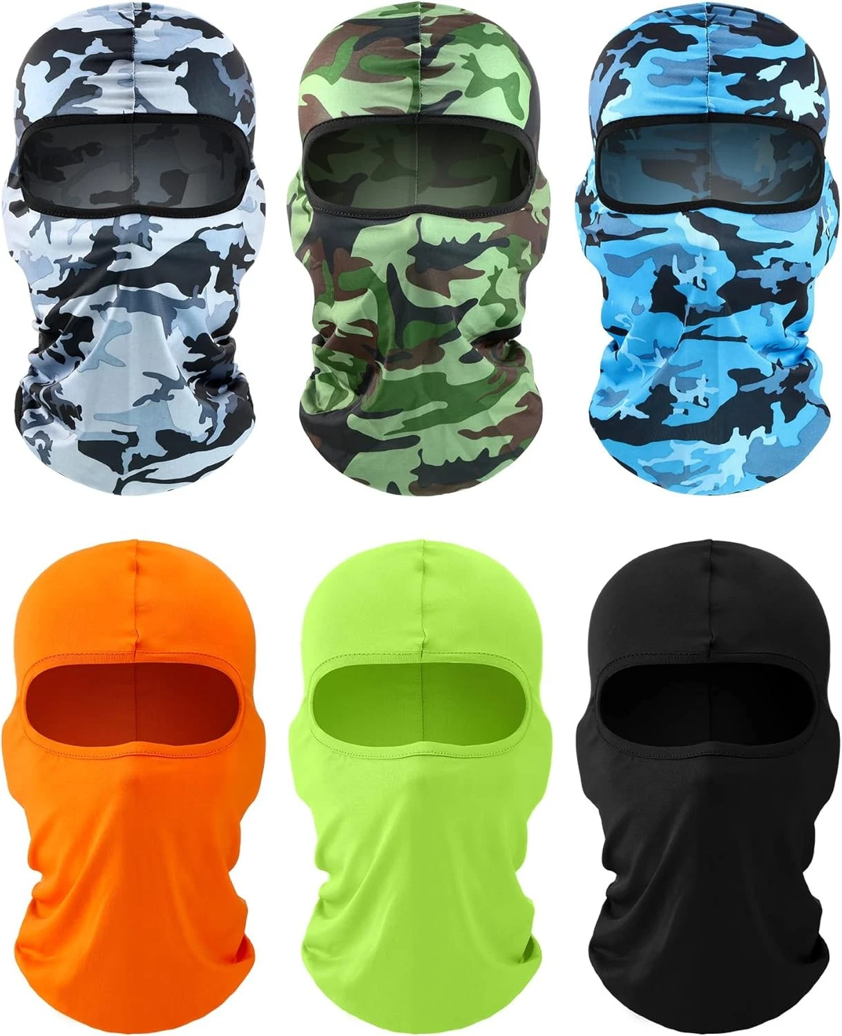 SATINIOR 6 Pcs Ski Mask Cover Balaclava Full Face Mask Summer Face Cover UV