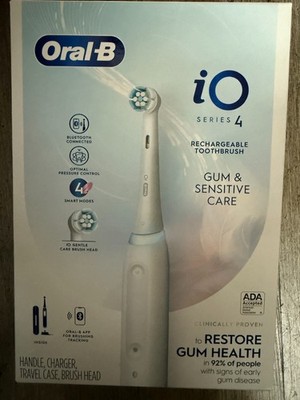 Oral-B iO Series 4 Gum Sensitive Care Rechargeable Electric Toothbrush White NEW