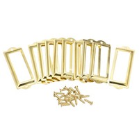 10 StüCk Etikettenhalter Aus Metall Datei Namenskarten Rahmen Goldton 83X30Mm
