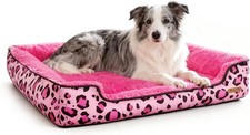 Rectangle Washable Dog Bed for Large, Medium Small Dogs Soft Calming Puppy