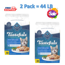 44 LB- Blue Buffalo Tastefuls Adult Dry Cat Food - Indoor Cat Formula, Chicken 2.07 per pound