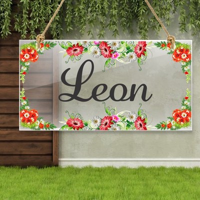 Personalisiertes Outdoor Acryl Garten Schild hängende Plakette Geschenk individuell Name Deko