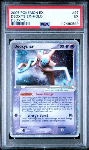 Deoxys EX Holo 97/107 Deoxys Pokemon PSA 5