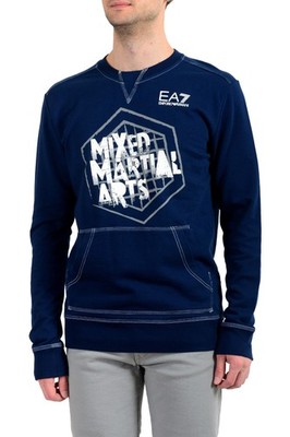 Emporio Armani EA7 ''Train MMA'' Men's Blue Graphic Crewneck Sweatshirt