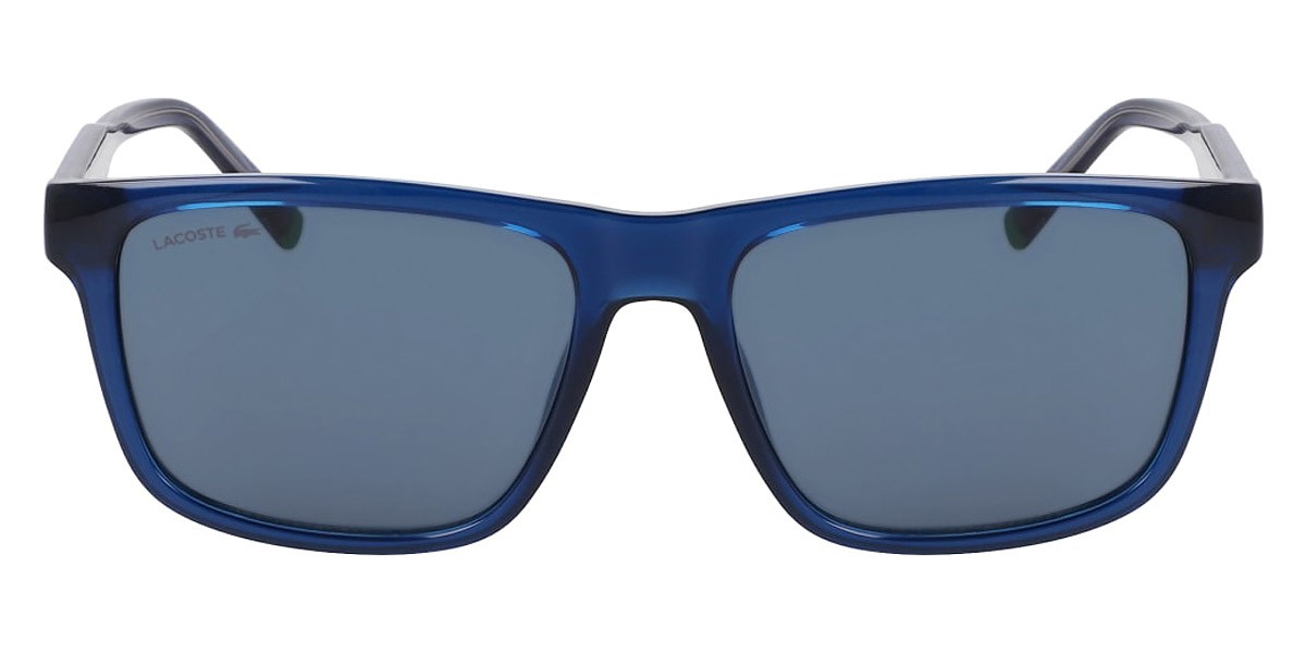Lacoste L6025S Sunglasses Men Transparent Blue 56mm New 100 