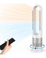 1200W Bladeless Tower Fan Heater Hot & Cool 2-in-1 Remote 8 Speed Oscillating