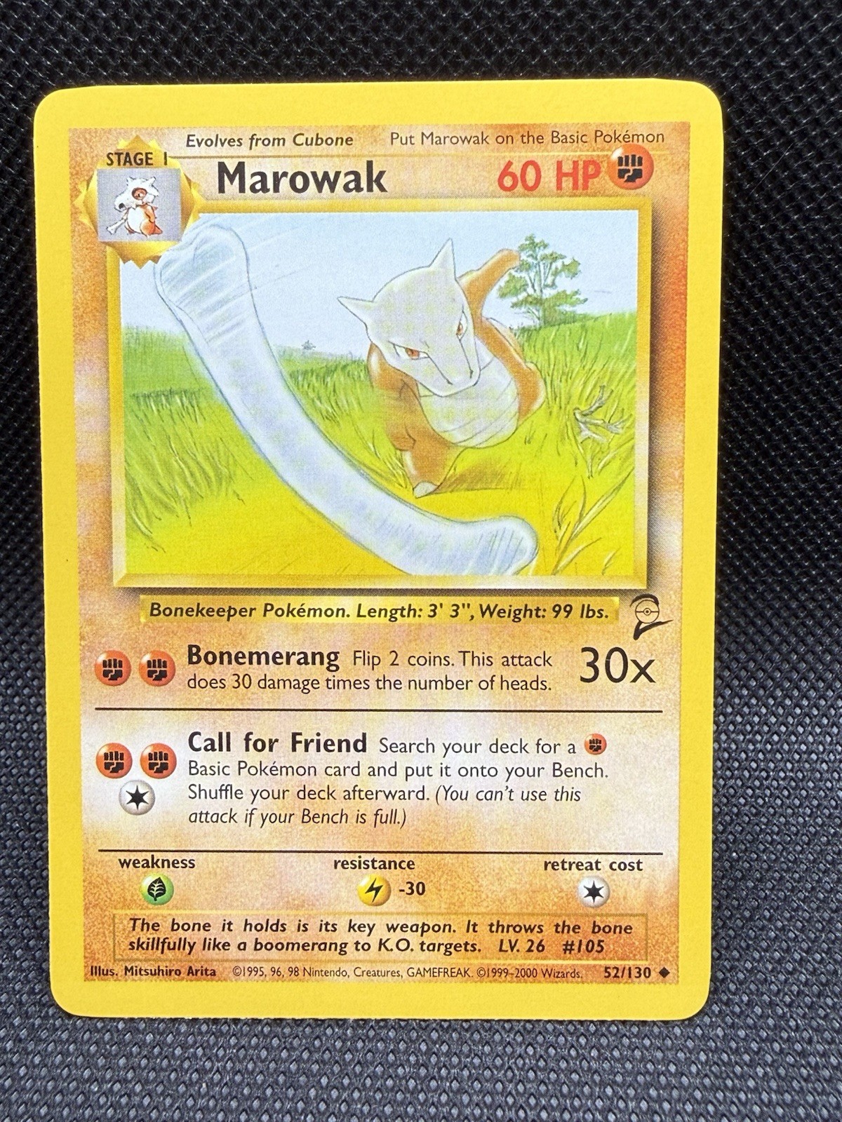 Pokémon TCG Marowak Base Set 2 Uncommon 52/130 M/NM