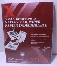 Xerox 3R3118 Never Tear Paper. 8 1/2 x 11, 100 sheets Count