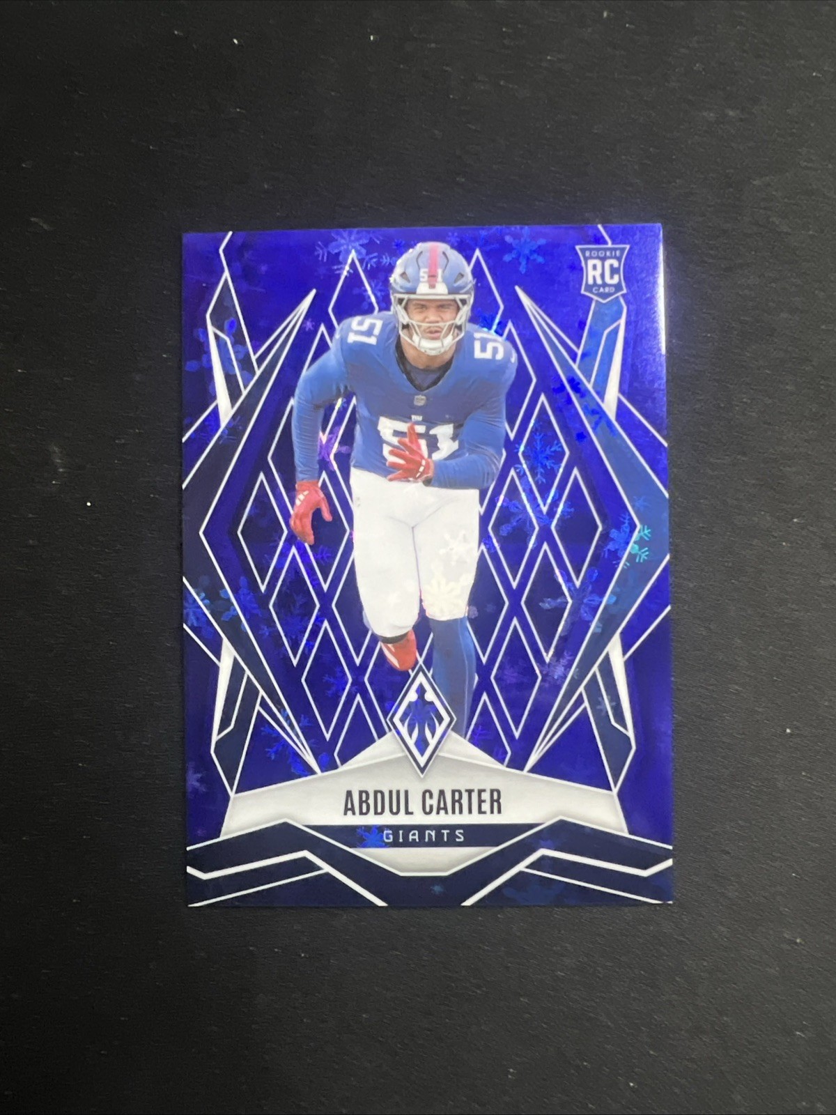 2025 Panini Phoenix Abdul Carter #177 Winter Blue /199 (RC) - Giants