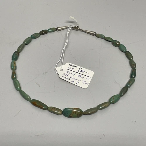 Sterling Clasp Green Jade Necklace
