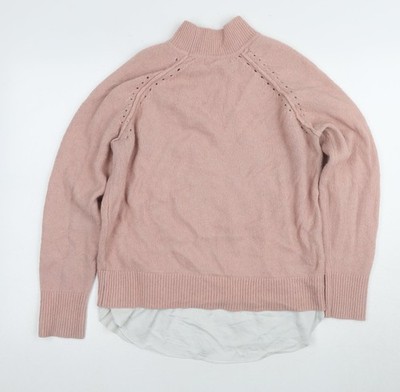 Next Damenpullover rosa Stehkragen, Größe 12