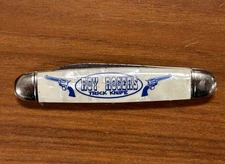 Roy Rogers Trick Knife Imperial Ireland Blue Graphic with Pistols Vintage