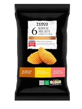 Tesco Ridge Meaty Variety Pack Crisps 6 Multipacks X 2
