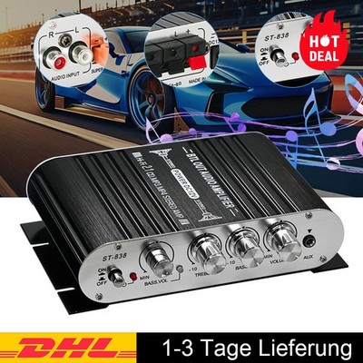 Schwarz 2.1CH Verstärker HiFi Stereo Amplifier 200W Mini Audio Verstärker MP3 PC