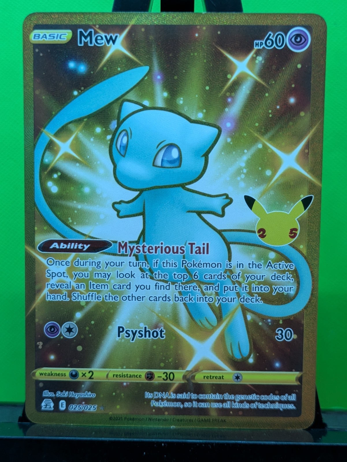 Pokémon TCG Celebrations Mew Gold Holo Secret Rare Card 025/025 NM/Mint