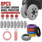 Silicone Luggage Wheel Covers Suitcase Wheel Guards Noise Reduction Travel 8Pcs
