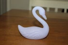 Vintage Fenton Lavender Satin Glass Elegant Swan Figurine Rare Color L@@K!