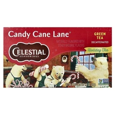 Holiday Green Tea, Candy Cane Lane®, Decaf, 18 Tea Bags, 1.2 oz (35 g)