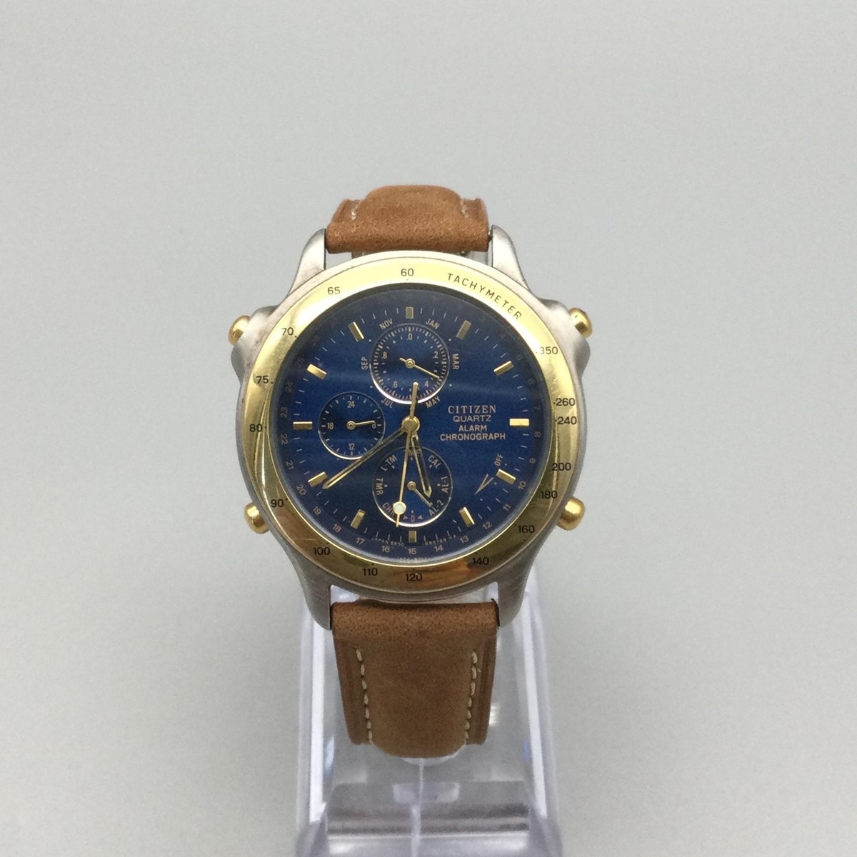 Vintage Citizen Mens Chronograph Watch 38mm Two Tone 6850-G80272