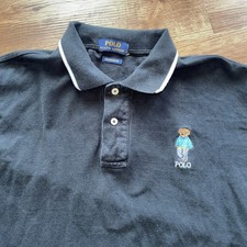 Polo Ralph Lauren Custom Slim Fit Polo Bear Polo Shirt Embroidered Bear Size Med