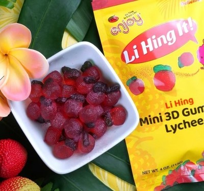 ENJOY Li Hing Mini 3D Gummy Lychee (4oz) 3 Bag
