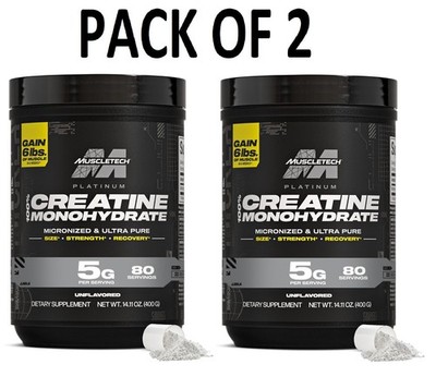 Creatine Monohydrate Powder MuscleTech Platinum Pure Micronized Muscle Recove...