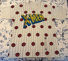 VINTAGE COMIC IMAGES MARVEL ANDY KUBERT X-MEN LOGO TEE SHIRT XL, CIRCA 1994 RARE