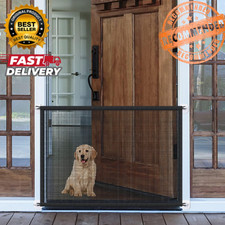 Magic Mesh Baby Pet Safety Gate Portable Dog Fence for Door Stairs 43 x 30 in