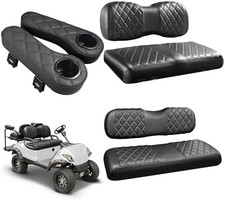 Golf Cart Seat Covers for YAMAHA/G29/Drive2, Vinyl Front Rear Seat Cover with Fl